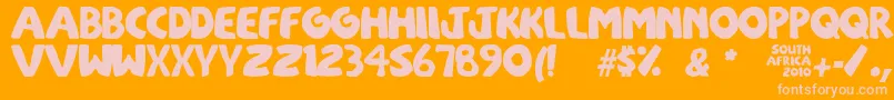 SouthAfirkas2100 Font – Pink Fonts on Orange Background