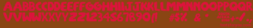 SouthAfirkas2100 Font – Red Fonts on Brown Background