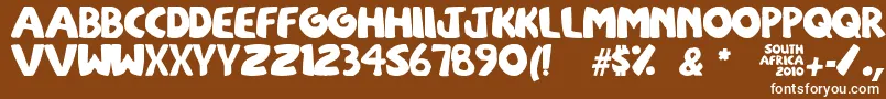 SouthAfirkas2100 Font – White Fonts on Brown Background