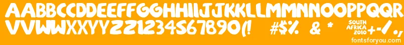 SouthAfirkas2100 Font – White Fonts on Orange Background