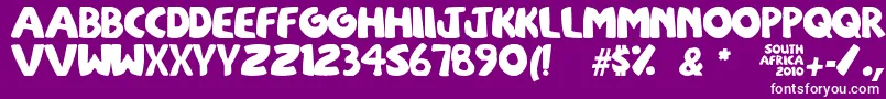 SouthAfirkas2100 Font – White Fonts on Purple Background