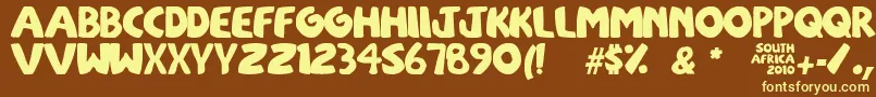 SouthAfirkas2100 Font – Yellow Fonts on Brown Background