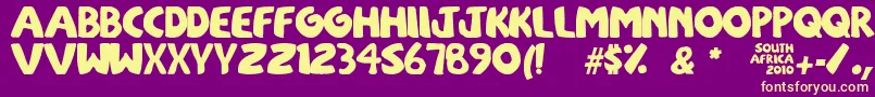 SouthAfirkas2100 Font – Yellow Fonts on Purple Background