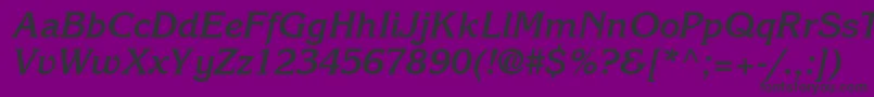 IntuitionSsiBoldItalic Font – Black Fonts on Purple Background