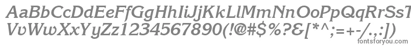 IntuitionSsiBoldItalic Font – Gray Fonts on White Background