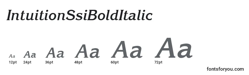Размеры шрифта IntuitionSsiBoldItalic