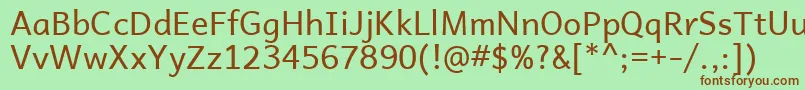 Шрифт AndikaBasic – коричневые шрифты на зелёном фоне