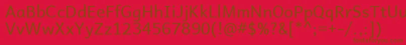 AndikaBasic Font – Brown Fonts on Red Background