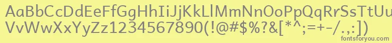 AndikaBasic Font – Gray Fonts on Yellow Background