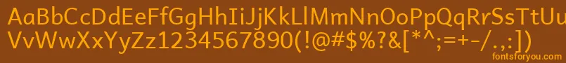 fuente AndikaBasic – Fuentes Naranjas Sobre Fondo Marrón