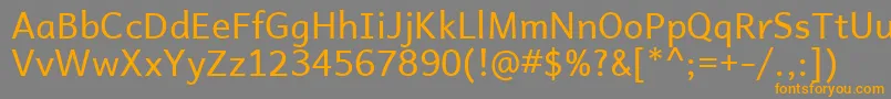 AndikaBasic Font – Orange Fonts on Gray Background