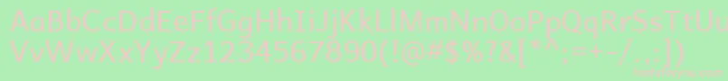 AndikaBasic Font – Pink Fonts on Green Background