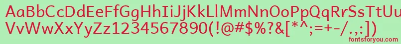 AndikaBasic Font – Red Fonts on Green Background