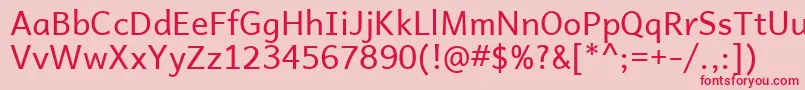 fuente AndikaBasic – Fuentes Rojas Sobre Fondo Rosa