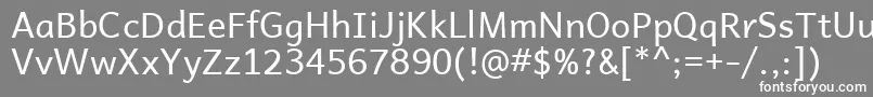 フォントAndikaBasic – 灰色の背景に白い文字