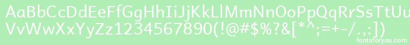 フォントAndikaBasic – 緑の背景に白い文字