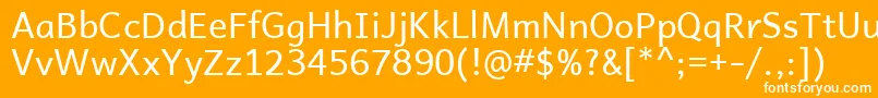 AndikaBasic Font – White Fonts on Orange Background