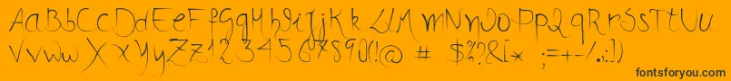 DanР»Donne Font – Black Fonts on Orange Background