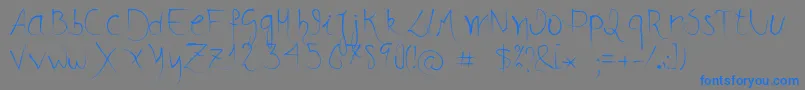DanР»Donneフォントについての詳細 フォントDanР»Donne – 灰色の背景に青い文字