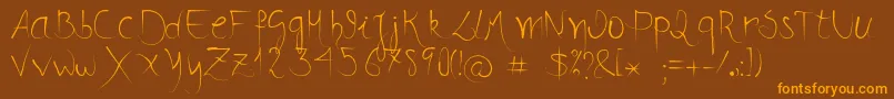 DanР»Donne Font – Orange Fonts on Brown Background