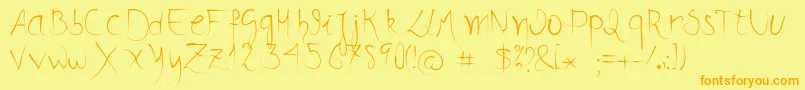 DanР»Donne Font – Orange Fonts on Yellow Background