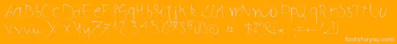 DanР»Donne-Schriftart – Rosa Schriften auf orangefarbenem Hintergrund