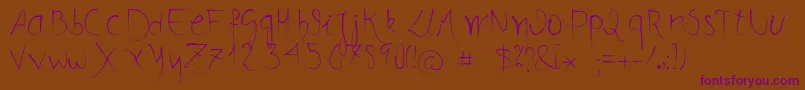 DanР»Donne Font – Purple Fonts on Brown Background