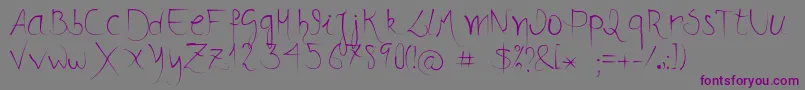 DanР»Donne Font – Purple Fonts on Gray Background