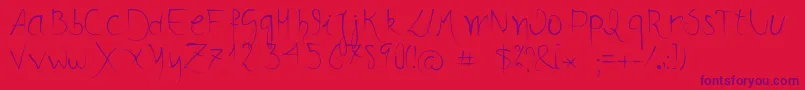 fuente DanР»Donne – Fuentes Moradas Sobre Fondo Rojo