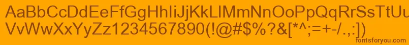 En savoir plus sur la police ArialRelcomKoi8Cyrillic Police ArialRelcomKoi8Cyrillic – polices brunes sur fond orange