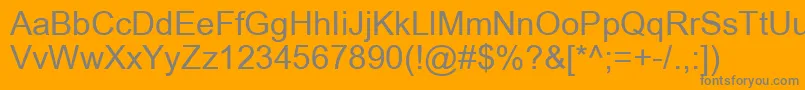 フォントArialRelcomKoi8Cyrillic – オレンジの背景に灰色の文字