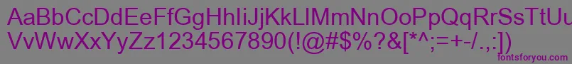 Шрифт ArialRelcomKoi8Cyrillic – фиолетовые шрифты на сером фоне