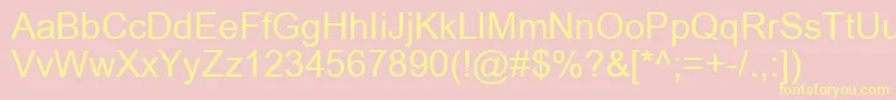 ArialRelcomKoi8Cyrillic Font – Yellow Fonts on Pink Background