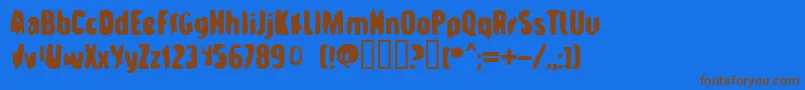 StrangeBrew Font – Brown Fonts on Blue Background