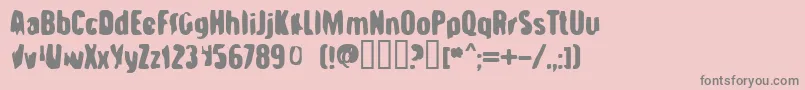 StrangeBrew Font – Gray Fonts on Pink Background