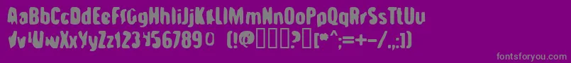 StrangeBrew Font – Gray Fonts on Purple Background
