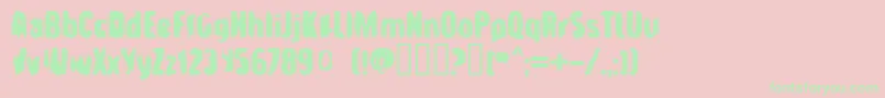 StrangeBrew Font – Green Fonts on Pink Background