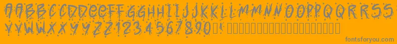 Pwxmas2015 Font – Gray Fonts on Orange Background