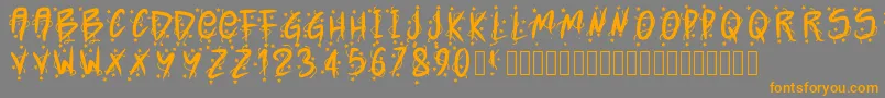 Pwxmas2015 Font – Orange Fonts on Gray Background