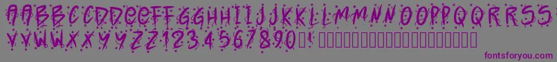 Pwxmas2015 Font – Purple Fonts on Gray Background