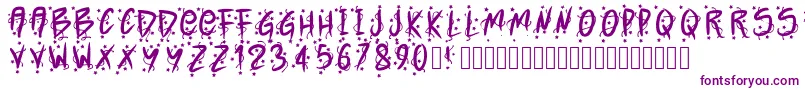 Pwxmas2015 Font – Purple Fonts on White Background