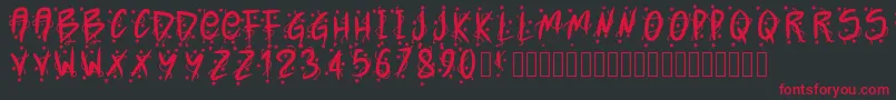 Pwxmas2015 Font – Red Fonts on Black Background