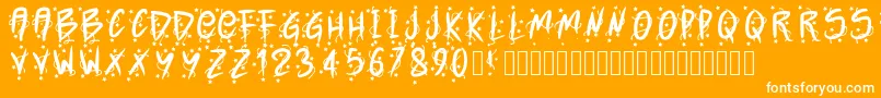 Pwxmas2015-Schriftart – Weiße Schriften auf orangefarbenem Hintergrund