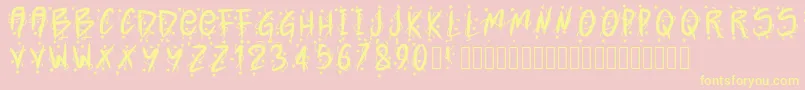 Pwxmas2015 Font – Yellow Fonts on Pink Background