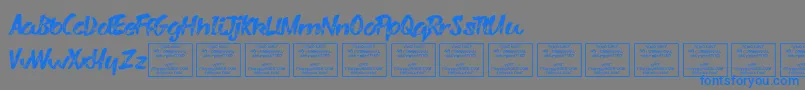 VarysharkyRegular Font – Blue Fonts on Gray Background