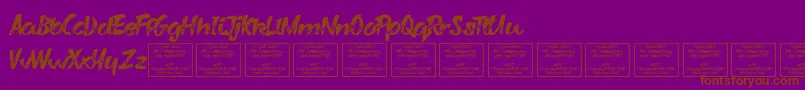 VarysharkyRegular Font – Brown Fonts on Purple Background