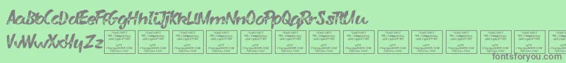 More about VarysharkyRegular Font VarysharkyRegular Font – Gray Fonts on Green Background