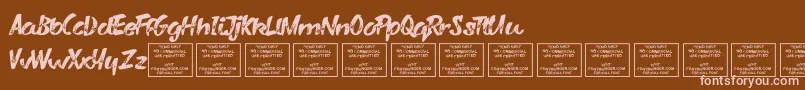 More about VarysharkyRegular Font VarysharkyRegular Font – Pink Fonts on Brown Background