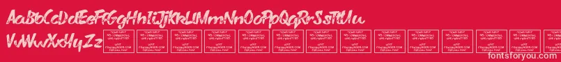 More about VarysharkyRegular Font VarysharkyRegular Font – Pink Fonts on Red Background