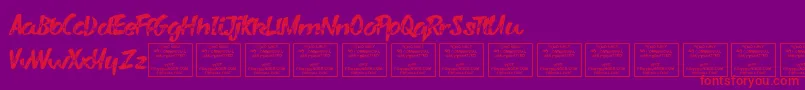 VarysharkyRegular Font – Red Fonts on Purple Background